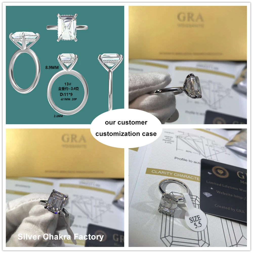 Personalized Customized Jewelry Gold or Silver Pendant Necklace Earrings Weddings Ring Professional High Quality Factory Price