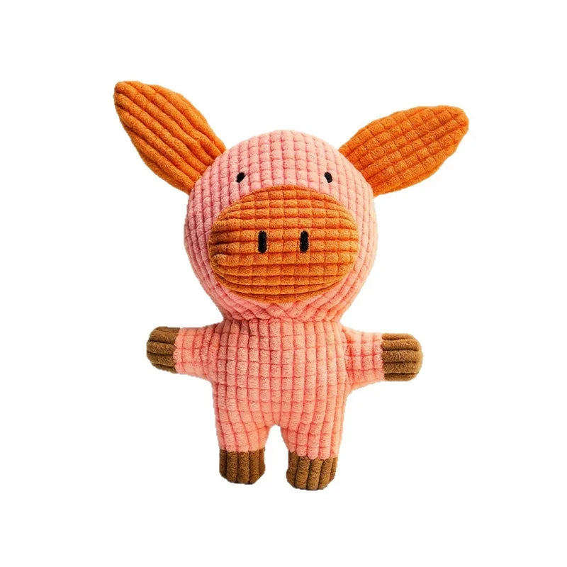 Pet Supplies: Durable Chew-Resistant Corn Plush Toys for Cats and Dogs, with Sound and Various Cartoon Designs