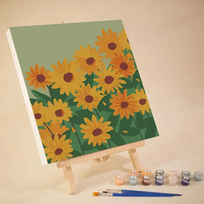 Frame Painting By Numbers Kit Abstract Sunset Landscape Modern Drawing Coloring DIY Painting By Numbers Acrylic Paint Home Decor