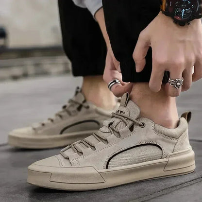 Men's Casual Leather Shoes 2024 New Shoes for Men High-top Black Casual Male Sneakers Platform New Tenis Masculino Mens Loafers