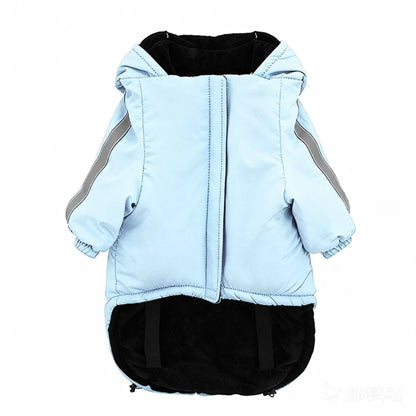 Pet Costume Windproof Fleece Dog Clothes Waterproof Comfortable Dog Hooded Coat Warm Reflective Winter Pet Apparel Outdoor