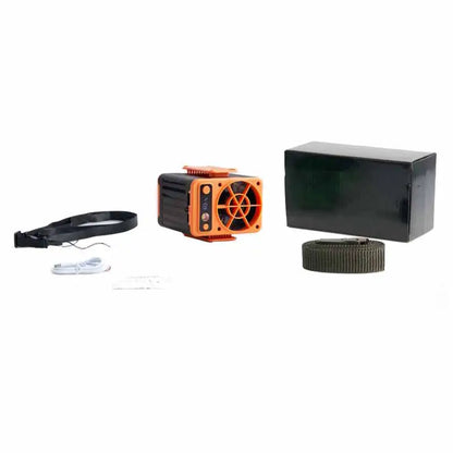 Portable Fan 10000mAh, Waist Clip Fan, wearable fan with Power Bank, suitable for USB charging fans in travel, fishing