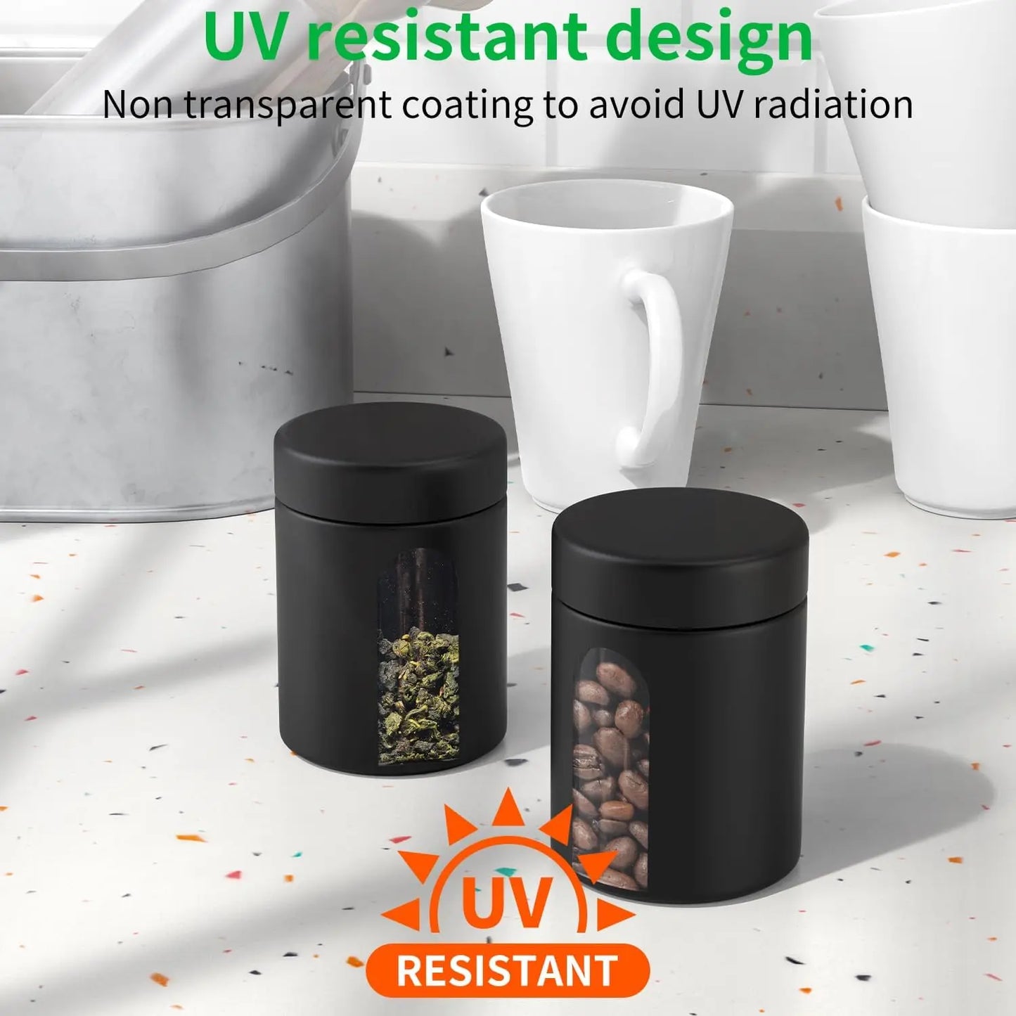 Glass Storage Jar (4 oz, 120ml) Smell Proof Visual Container Child Resistant Cap Multipurpose for Coffee Teas Herbs Spices