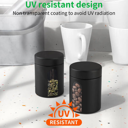 Glass Storage Jar (4 oz, 120ml) Smell Proof Visual Container with Child Resistant Cap Multipurpose for Coffee Teas Herbs Spices
