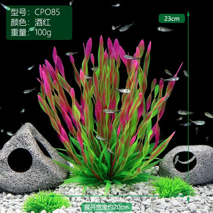 Plastic Aquarium Plants Fish Tank Decorations Artificial Seaweed Water Grass Underwater Plants for Aquarium Ornament
