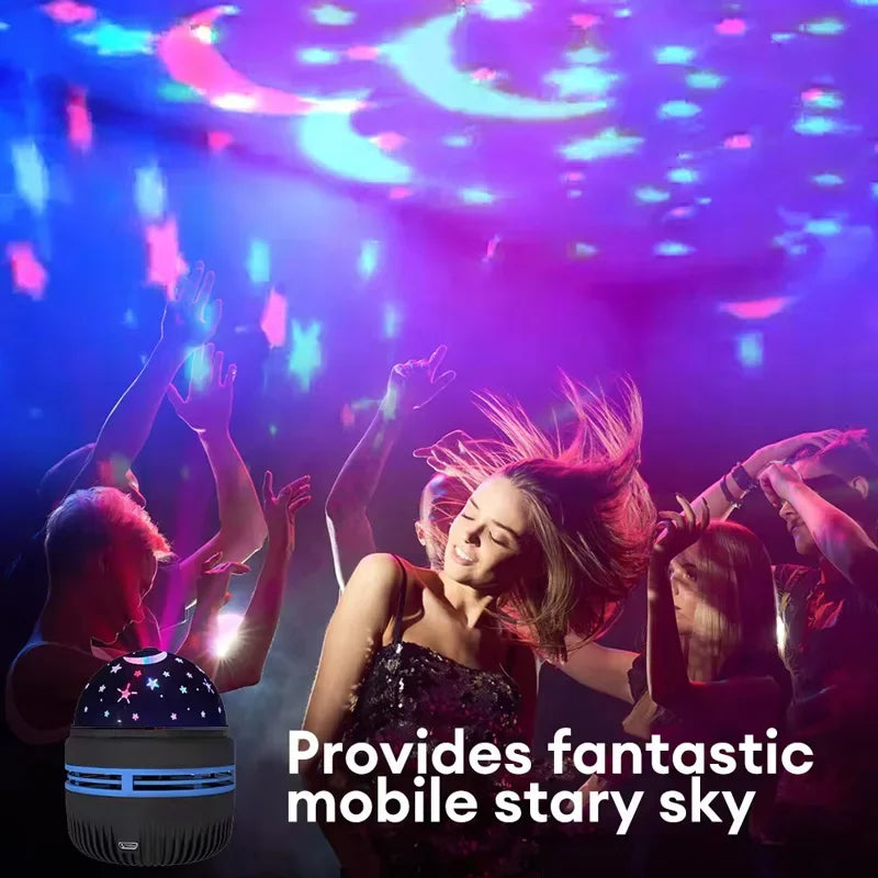 Lampe projecteur USB LED ciel étoilé, boule magique lune et étoiles, décorations de Noël pour la maison et la chambre