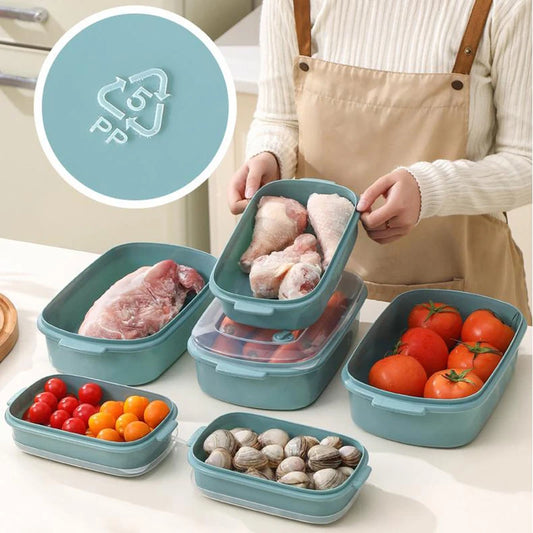 Food Storage Containers With Lid Fridge Meat Vegetable Fresh-Keeping Organizer Box For Kitchen Storage