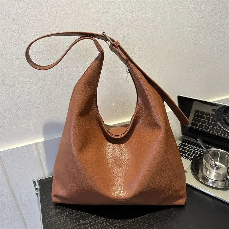 Fashion Leather Tote Bag for Women 2024 Trend Female Simple Large High Capacity Shoulder Bag Women Handbags Messenger Bags