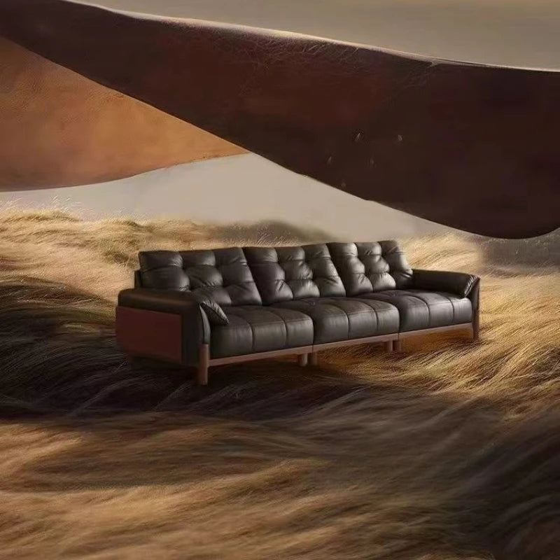 soft bag leather sofa Medieval retro living room small sofa apartment household sala de estar sofás furniture for living room