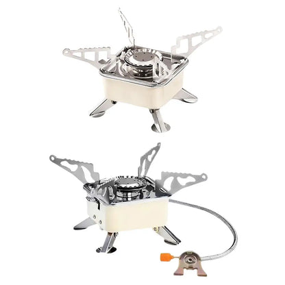 Foldable Portable Camping Stove Mini Heater Gas Burner Cookware Barbecue Camping Equipment Outdoor Camping Furnace