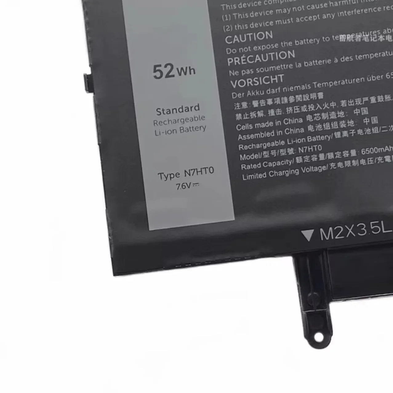 N7HT0 WPK5N 41GJW TVKGH N7HTO 089GNG  Laptop Battery for Dell  Latitude 15 9510 2-in-1  7.6V 52WH
