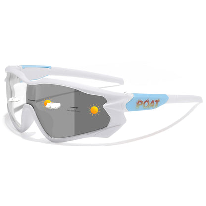 Men Women Photochromic Motorcycle Glasses Outdoor Sports Big Frame Windproof Cycling Running Hiking Goggles