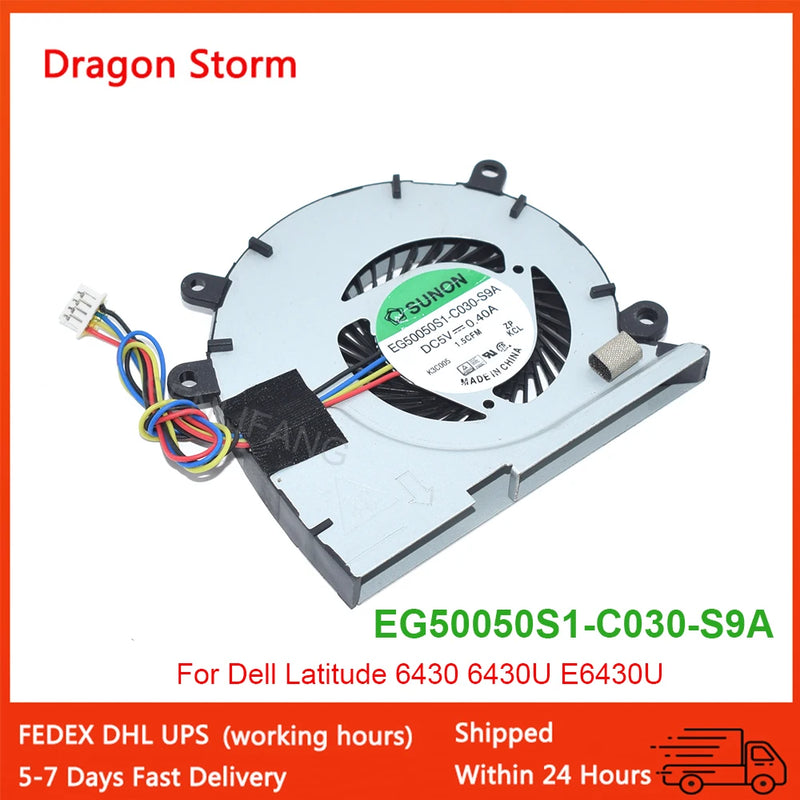 New Laptop CPU Cooling Fan For Dell Latitude 6430 6430U E6430U 0YH18X DC5V 0.40A KSB05105HC-CC4F EG50050S1-C030-S9A