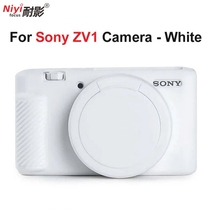 for Sony ZV1 Camera Soft Silicone Case Body Cover Protector Frame Skin for Sony ZV1 Camera ZV1 Glass Film Screen Protector