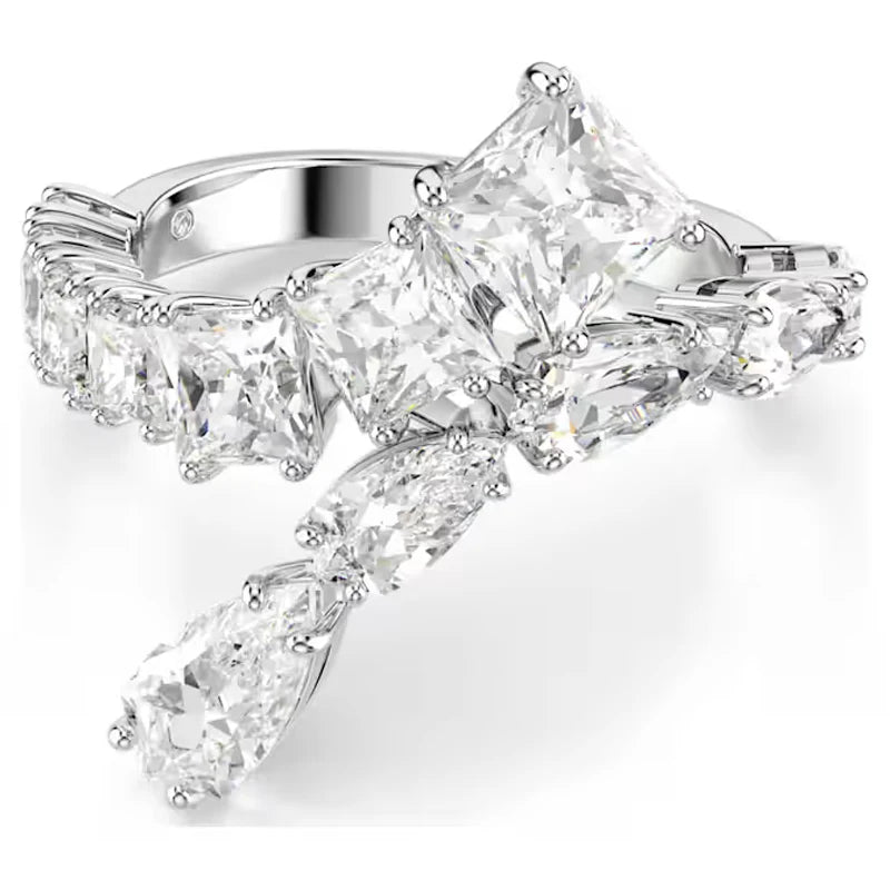 2025 New Trend Fine Wedding Jewelry Set Charming Luxury White Water Drop Crystal Fashion Women's Necklace Bracelet Earrings Ring