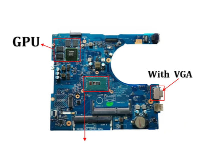 AAL10 LA-B843P For Dell inspiron 14 5458 15 5558 17 5758 Laptop Motherboard With i3 i5 i7 CPU UMA  920M GPU DDR3L TESTED GOOD