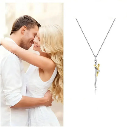 LATS Mother Child Hug Pendant Necklace for Women Men Mother's Day Father's Day Valentine's Day Creative Charm Jewelry Gifts