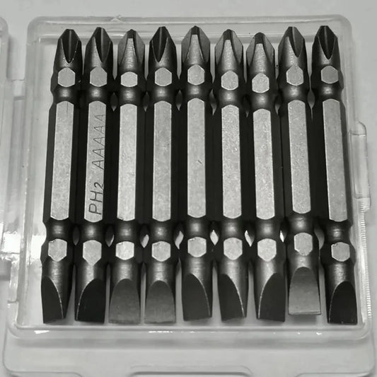 Screwdriver Bits Set 65mm PH2 Anti-slip with Magnetic 1/4" Hex Shank Fits Hand Electric Drill Driver Hand Tools