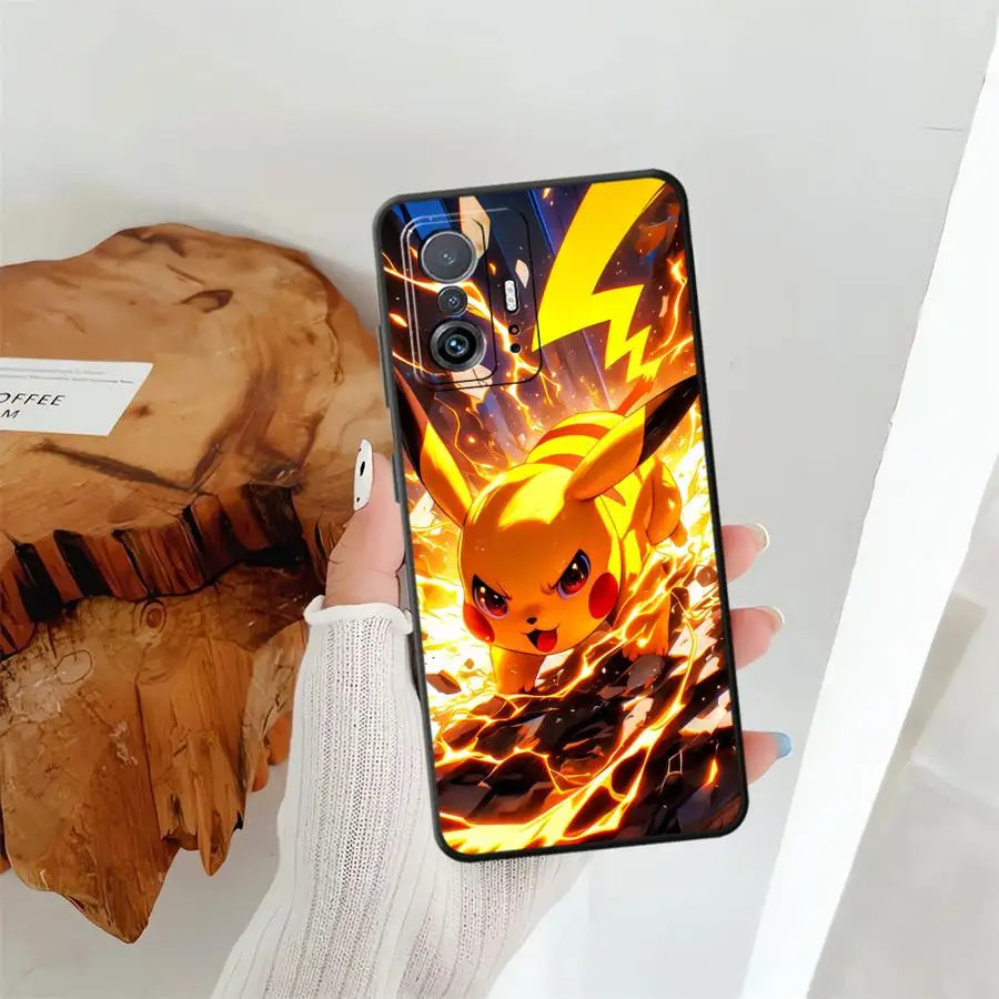 Funda Phone Cover Case for Xiaomi Mi 11T 12T Pro 15 Pro 12X 13 Lite 12 14 10T 11 Cool Pokemon Pikachu