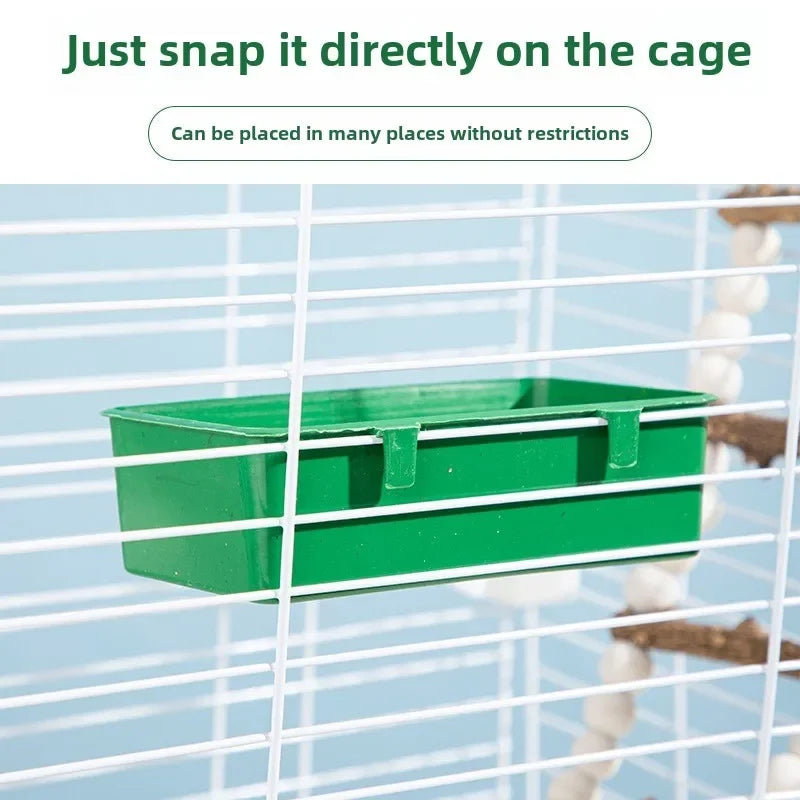 1/3/5pcs Bird Food Box Parrot Feeder Bowl Cage Plastic Bird Bathtub Pet Supplies Bird Sink Bowl Bathtub Hanging Feeding Trough