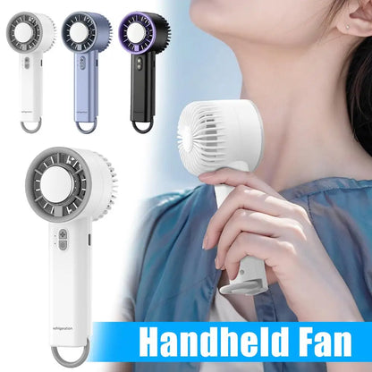 Portable High Speed Cooling Handheld Fan 18650 high-performance battery High Airflow with Outdoor Portable Fan