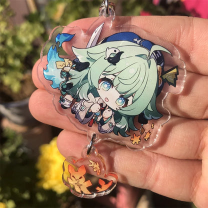 Honkai: Star Rail Kafka March 7th Dan Heng Clara Pom-Pom Cosplay COSTUME Keychain Accessories Key Chain Pendant Prop Xmas Gift