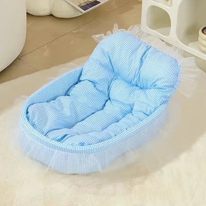 Cat Sofa Bed Comfortable Pet Nest 1pc Soft and Hairball Resistant  Cute Lace Princess Bed for Cats and Small Dogs