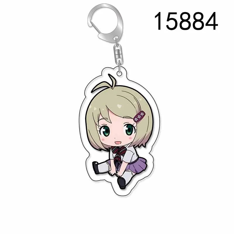Anime Blue Exorcist -The Blue Night Saga- Okumura Rin Shiemi Moriyama Cosplay Costume Keychain Acrylic Key Chain Pendant Keyring