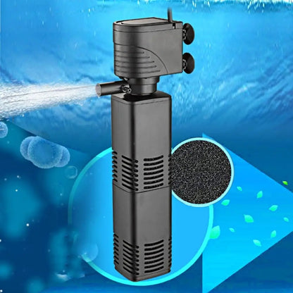 Plastic 3 in 1 Fish Tank Filter 4/6/12/20/30W Filtration Fish Tank Built-in Filter Increase Air Oxygen with Inner Sponge