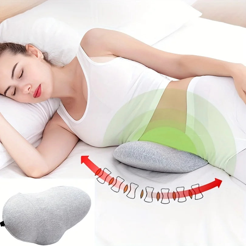 1pc Orthopedic Memory Foam Lumbar Pillow for Lower Back Relief and Support - Perfect for Side Sleepers
