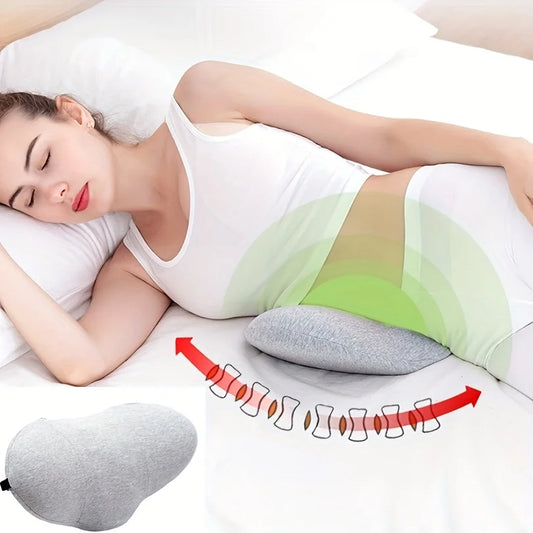 1pc Orthopedic Memory Foam Lumbar Pillow for Lower Back Relief and Support - Perfect for Side Sleepers