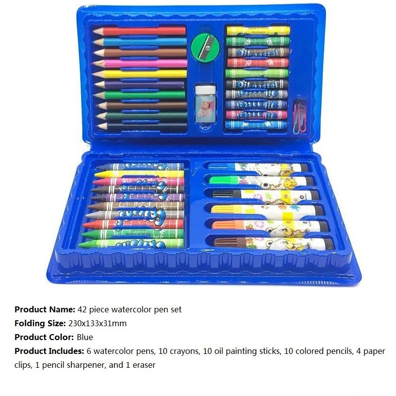 Children's Painting 색칠공부 Full Set Brushes Art Tools Gift Box Set Developing Children's Create Draw Interests  Art Supplies