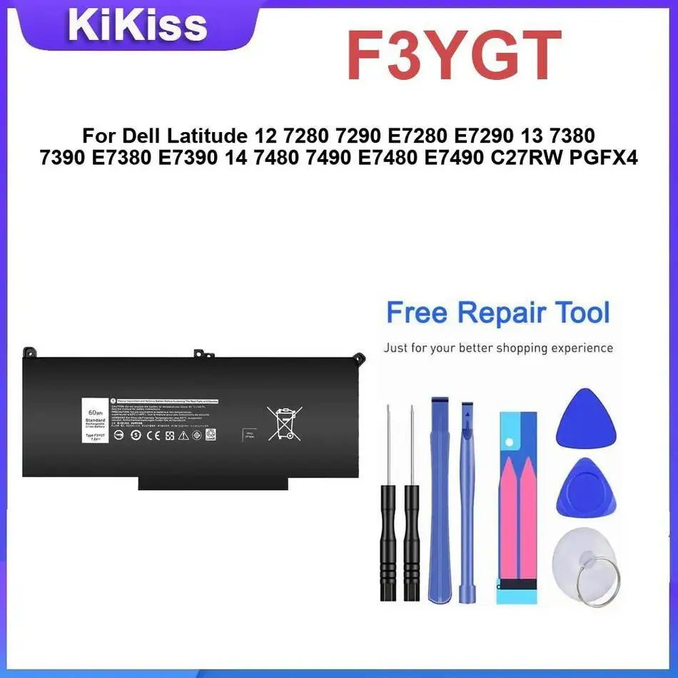 F3YGT,Battery For Dell Latitude 12 7280 7290 E7280 E7290 13 7380 7390 E7380 E7390 14 7480 7490 E7480 E7490 C27RW PGFX4