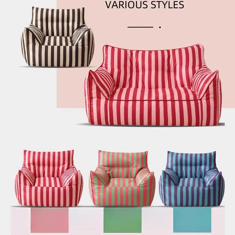 Bean Bag Furniture Sofas For Living Room Compression Puffs High-density Resilient Foam Sillones Comprimidos Scandinavian Style