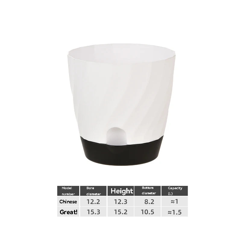 Plastic Flower Pots for Balcony, Simple and Breathable, High-end Planting, Home