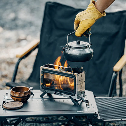 Goout Springhill wood stove Portable Firewood Square Stove Stainless Steel Outdoor Fire Heater Stove Picnic Hiking Camping