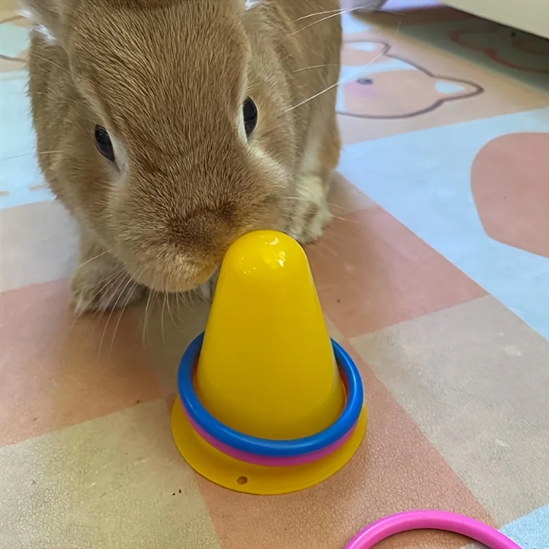 Rabbits Have Toys Ice Cream Cone Shaped Pet Rabbit Ferrule Toy To Relieve Boredom Chew Toys Toss Games Interactive Training Toy