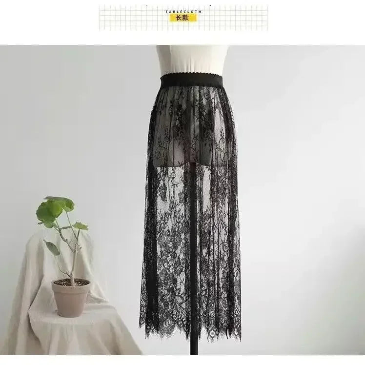 Fashion Basic 2025 Underskirt Female Half Length Skirt Lace Slip Innerwear Short Skirt Women Half Slip Dress Petticoat