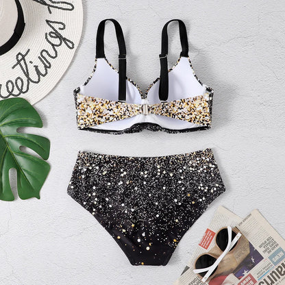 Sexy Push Up Bikini Set 2026 Women Printed Swimsuit Mid Waist Swimwear Female Bathers Swimming Bathing Swim Suit Beachwear
