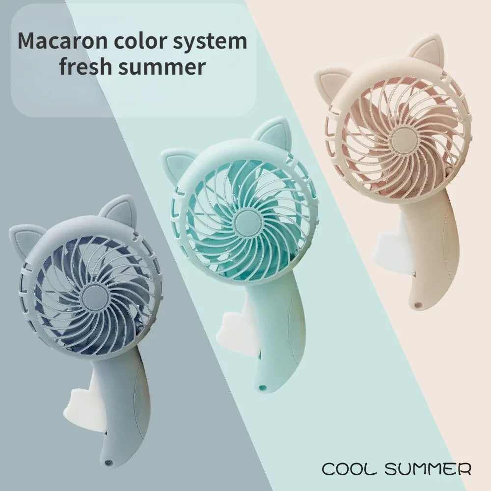 Portable Handheld Fan Handheld Pressure Fan Mini Portable Fan No Battery Household Cute Fan Cooling Cartoon Handheld Fan