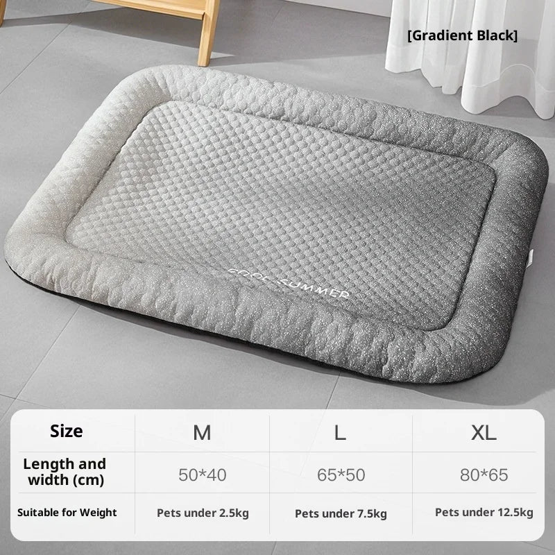 Pet Cooling Mat Foldable Breathable Dog Bed Solid Color Portable Pet Sleeping Pad for Home Outdoor Travel and Daily Use