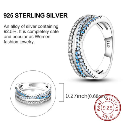 Rings Original 925 Sterling Silver Rings Bow Heart Sun Moon Star Zircon Rings For Women Jewelry Birthday Anniversary Gifts