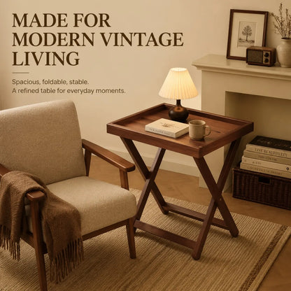 Folding Side Table,Durable Tv Tray Bed Table,Small End Table For Living Room, Bedroom