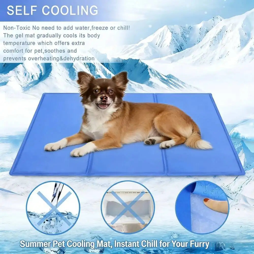New Pet Ice Bed Mats Cushion Dogs Cats Summer Cooler Sleeping Pad Wear-resistant Heat Relief Cooling Sponge Gel Pet Supplies