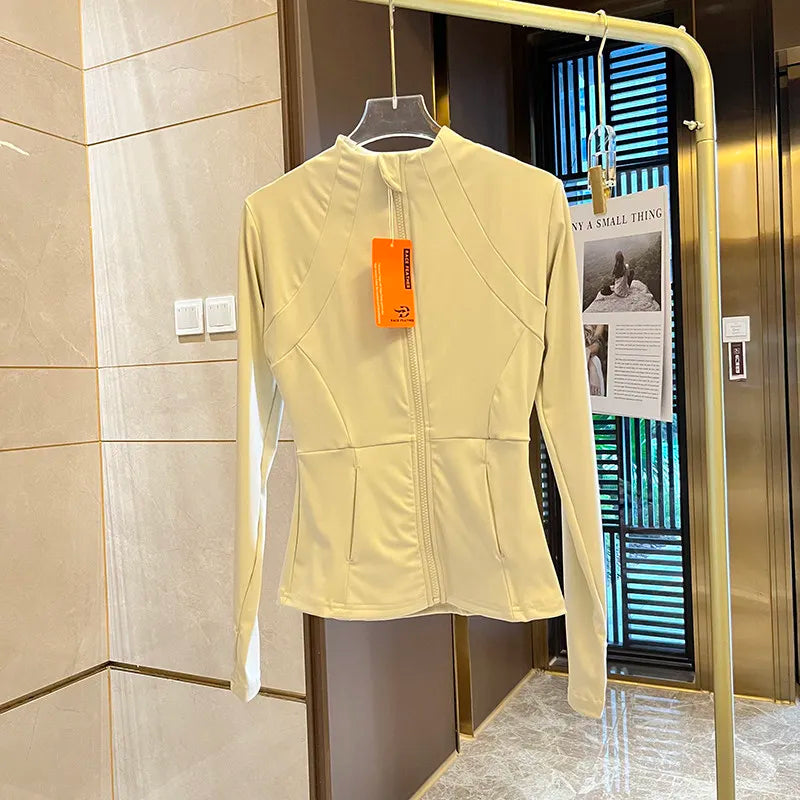 Sports jacket women's sports long sleeved top