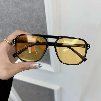 Elegant Square Sunglasses Women Men Casual Sun Glasses Female Male Fashion Mirror Vintage Outdoors Shades Oculos De Sol
