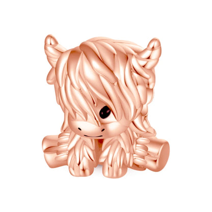 Rose Gold Plated Charms for Bracelet DIY Jewelry Making Heart Flower Strawberry Butterfly Paw Print CZ Pendant Beads Women Gift