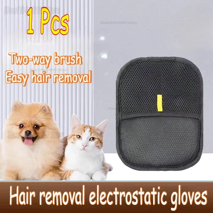 Pet Grooming Gloves Static Dedusting Brush Pet Hair Remover Brush Removing Dog Cat Hair From Sofa Carpet Clothes Pet Products