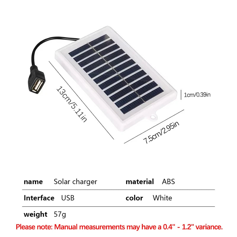 1/2PCS Portable Solar Charger Portable Solar Charger-USB Output for Outdoor Use -for Travel and Camping,Flashlight,Fan Charging