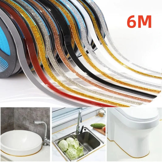 YITAPE 6M Self-Adhesive Ceramic Tile Gap Tape Waterproof Mildewproof Wall Floor Seam Decorative Strip for Kitchen Bathroom